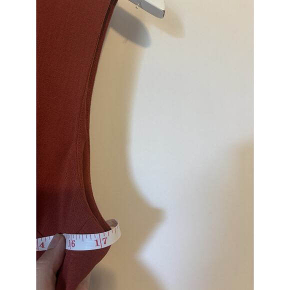 MM La Fleur The Annie Dress 10 Sleeveless Fit & Flare Knee Orange - Picture 7 of 8